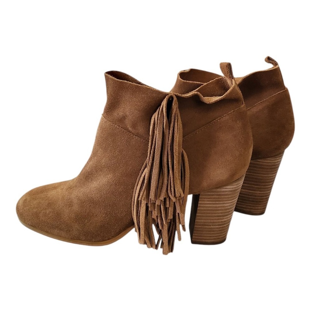 Crown Vintage Fringed Boho Style RANDI Brown Suede Boots‎ size 11